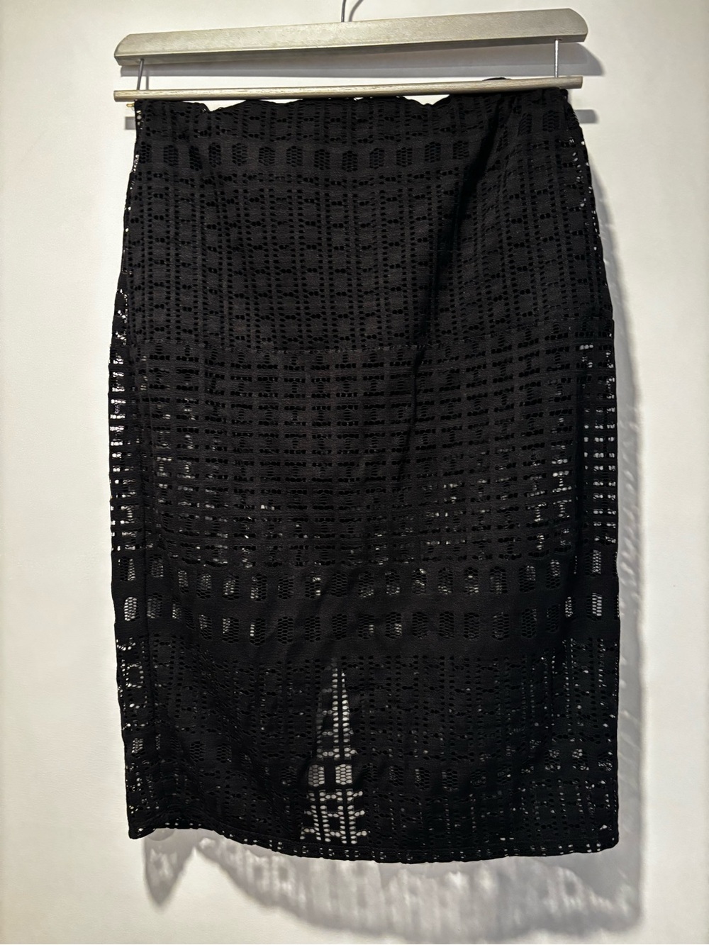 Express Black Lace Pencil Skirt